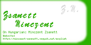 zsanett minczent business card